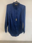 Peruna speziale bright blue silk shirt | RRP £ 89.00