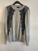 J Crew Colorblock Lace Panel Sweater | RRP £50.00