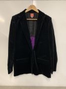 Paul Smith Smooth Velvet Single-Breasted Blazer with Pockets | RRP £70.00