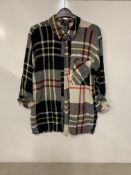 Topshop women's Grey Tartan Checked Shirt