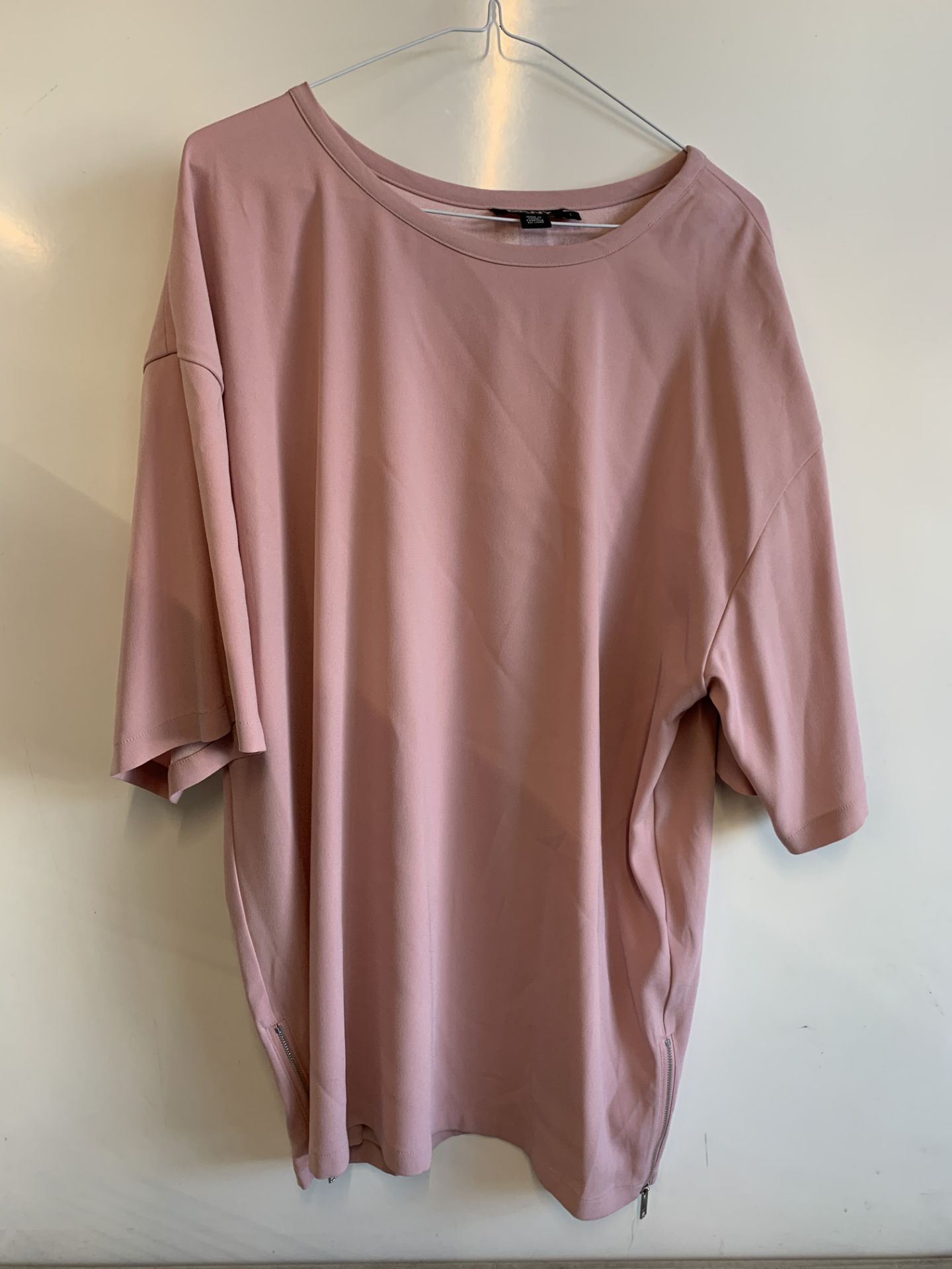 Women's DKNY Pink Satin Crepe Tunic