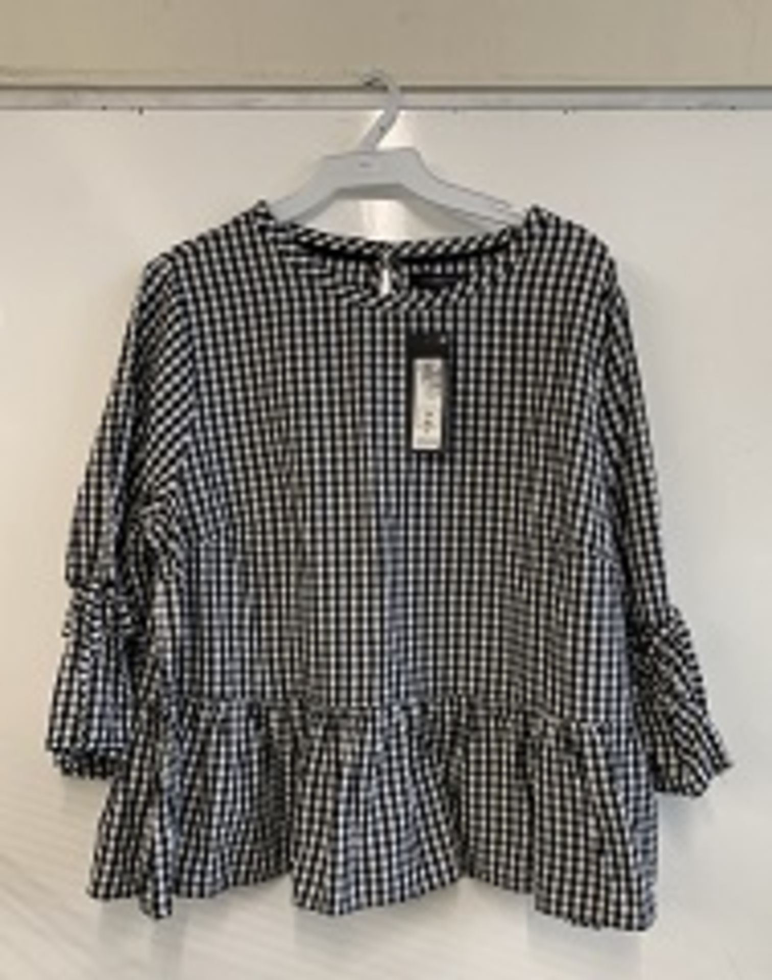 Marks and Spencer Limited Collection Black White Gingham Check Top | RRP 29.50