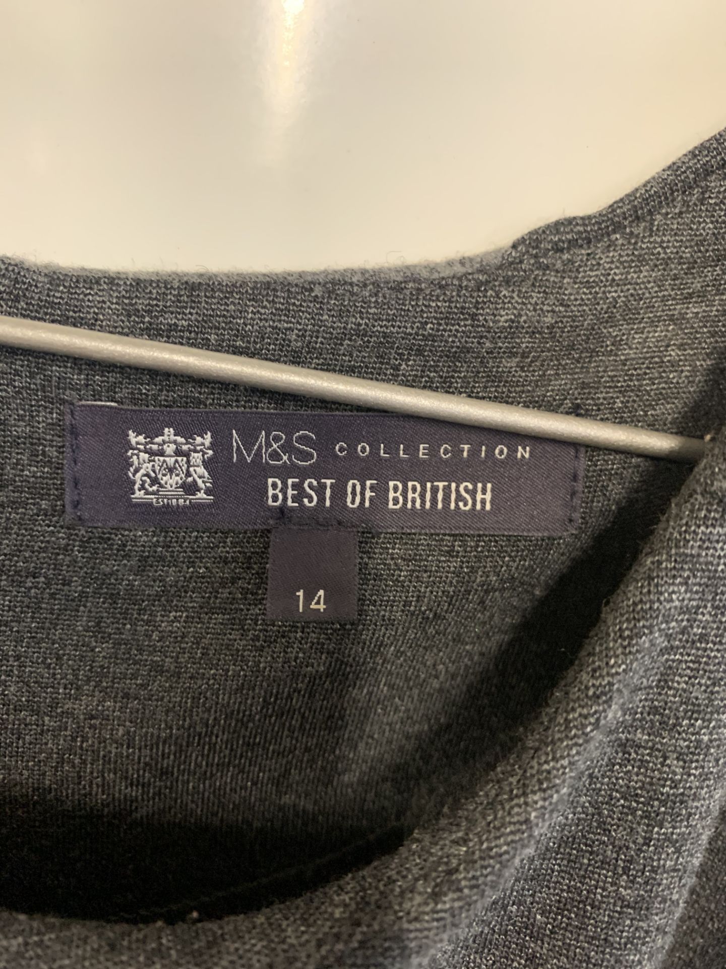 M&S collection Best of British Wool Rich Checked Shift Dress with Cashmere - Image 2 of 2