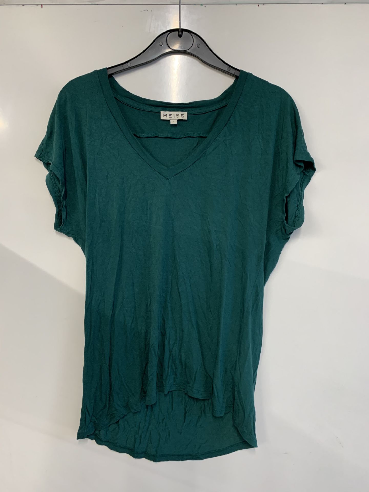 Women's Reiss Willa V-Neck T-shirt Fern | RRP £72.00