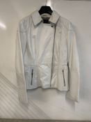 M&S Limited Edition women's White Leather Jacket Size 6