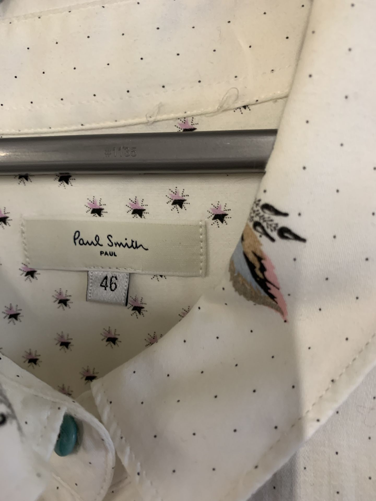 Paul Smith Long Sleeved Shirt With flower With Contrast White - Image 2 of 2