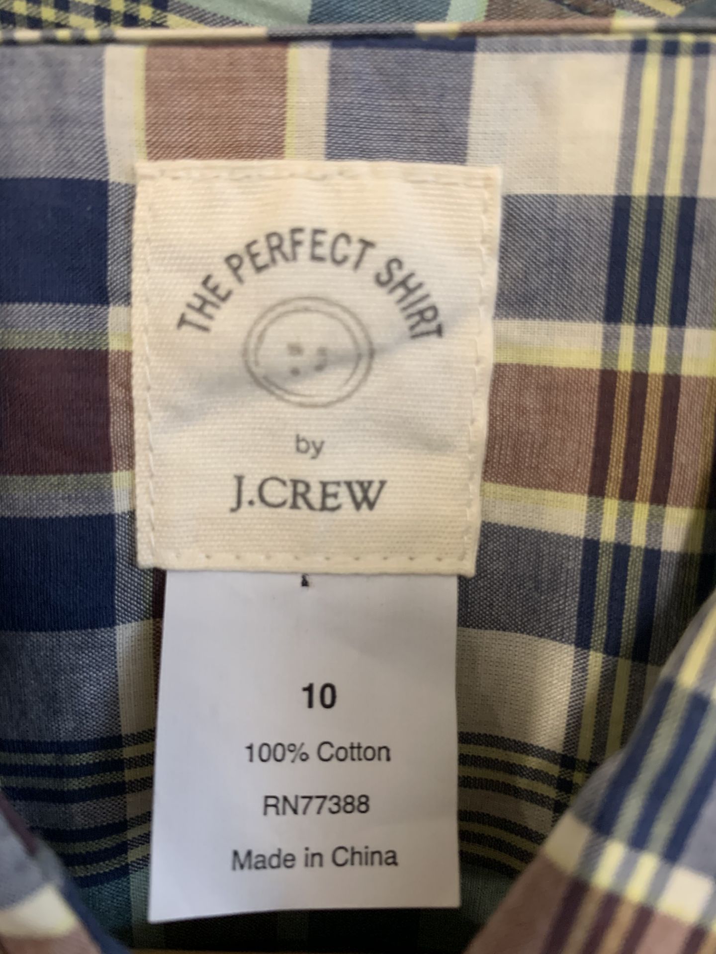 J.Crew The Perfect Shirt In Padgett Plaid 40254 | RRP £53.00 - Image 2 of 2
