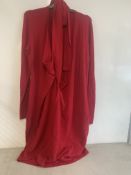 Diane von Furstenberg DVF red wrap around cardigan