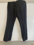 Women's brown with white pinstriped trousers