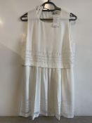 Reiss Nineteen Seventy One White Two Layer Dress | RRP £169.00