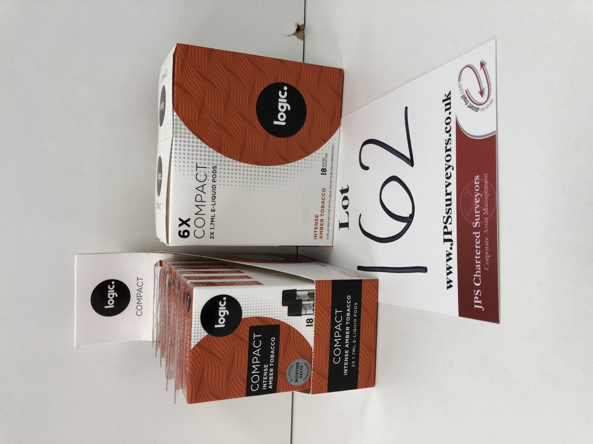 12 x BNIB - 2 X 1.7ML E-liquid pods logic Amber tobacco Compact intense 18 - nicotine salt Mg/