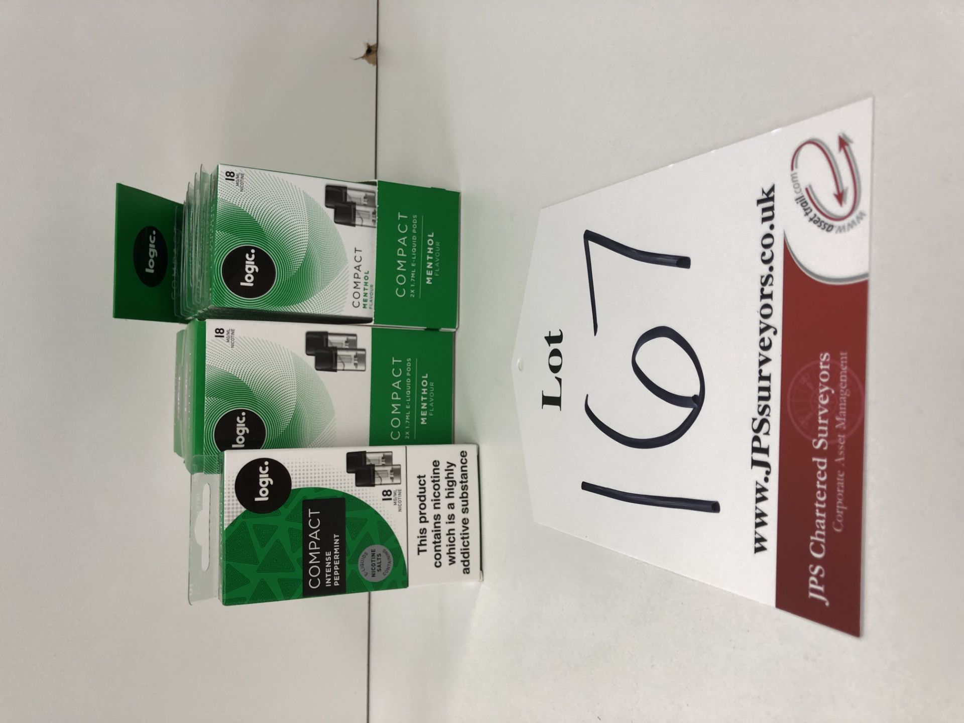 13 x BNIB - 2X E-liquid pods logic Intense Peppermint Compact 18 - nicotine salt Mg/Ml |50001439