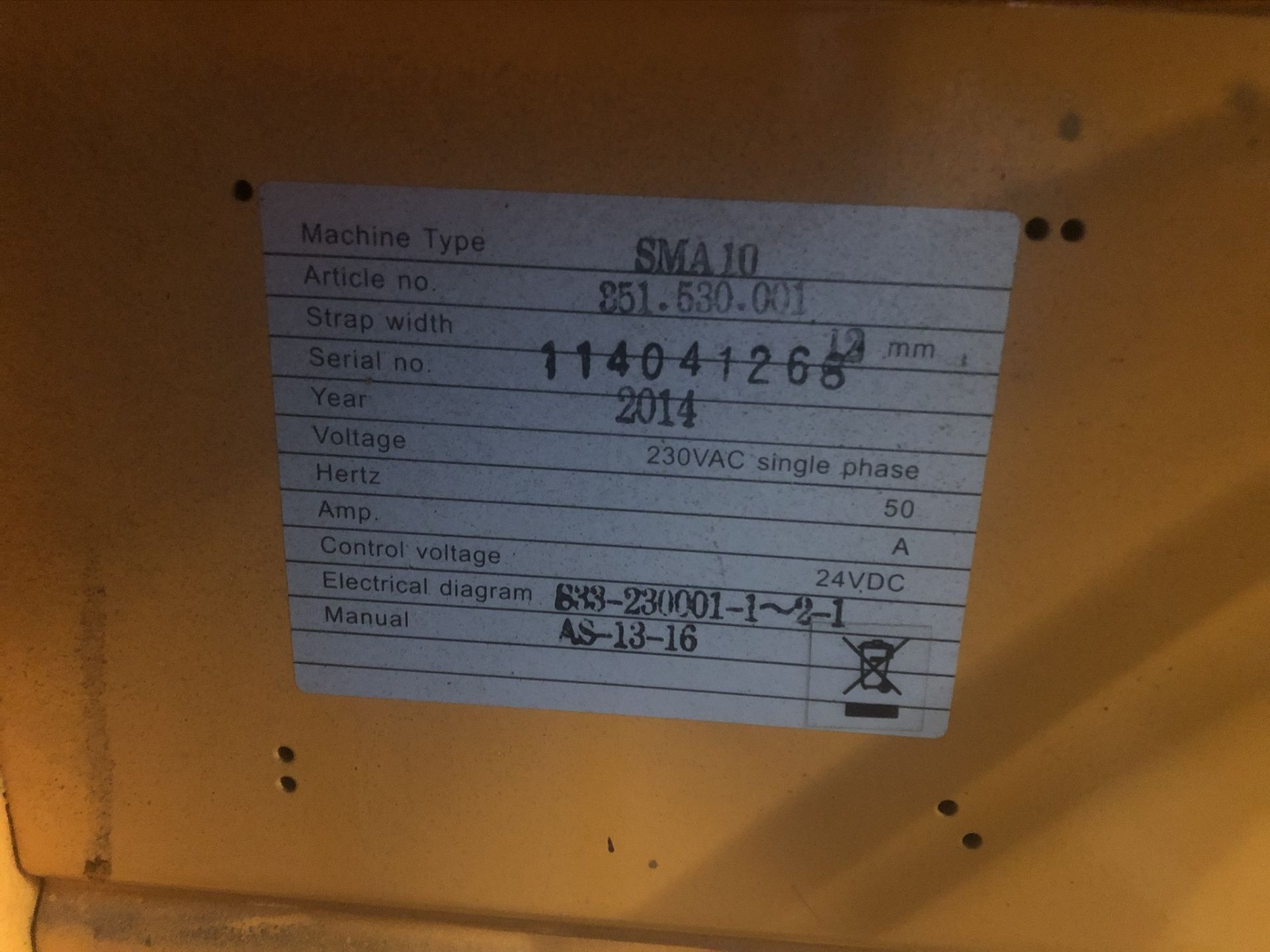 Strapex SMA 10 Semi-Automatic Strapping Machine - Image 5 of 5