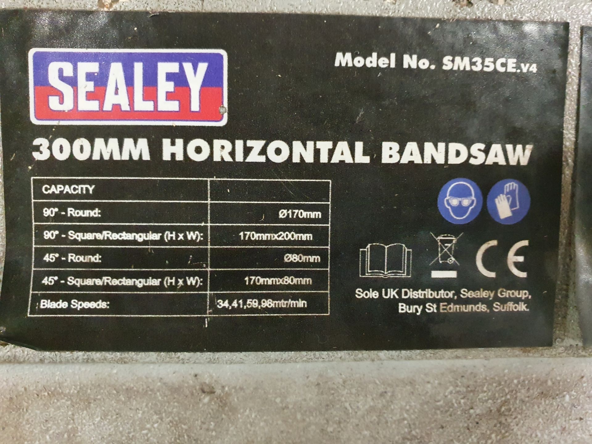 Sealey SM35CE 300mm Horizontal Bandsaw - Image 7 of 7