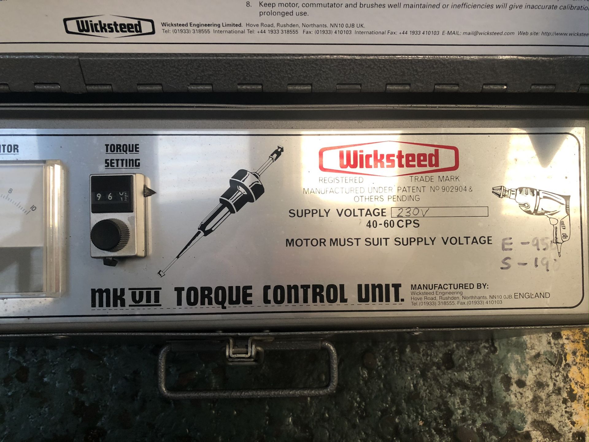 Wicksteed MKVII Torque Control Unit w/ Drill - Image 4 of 4