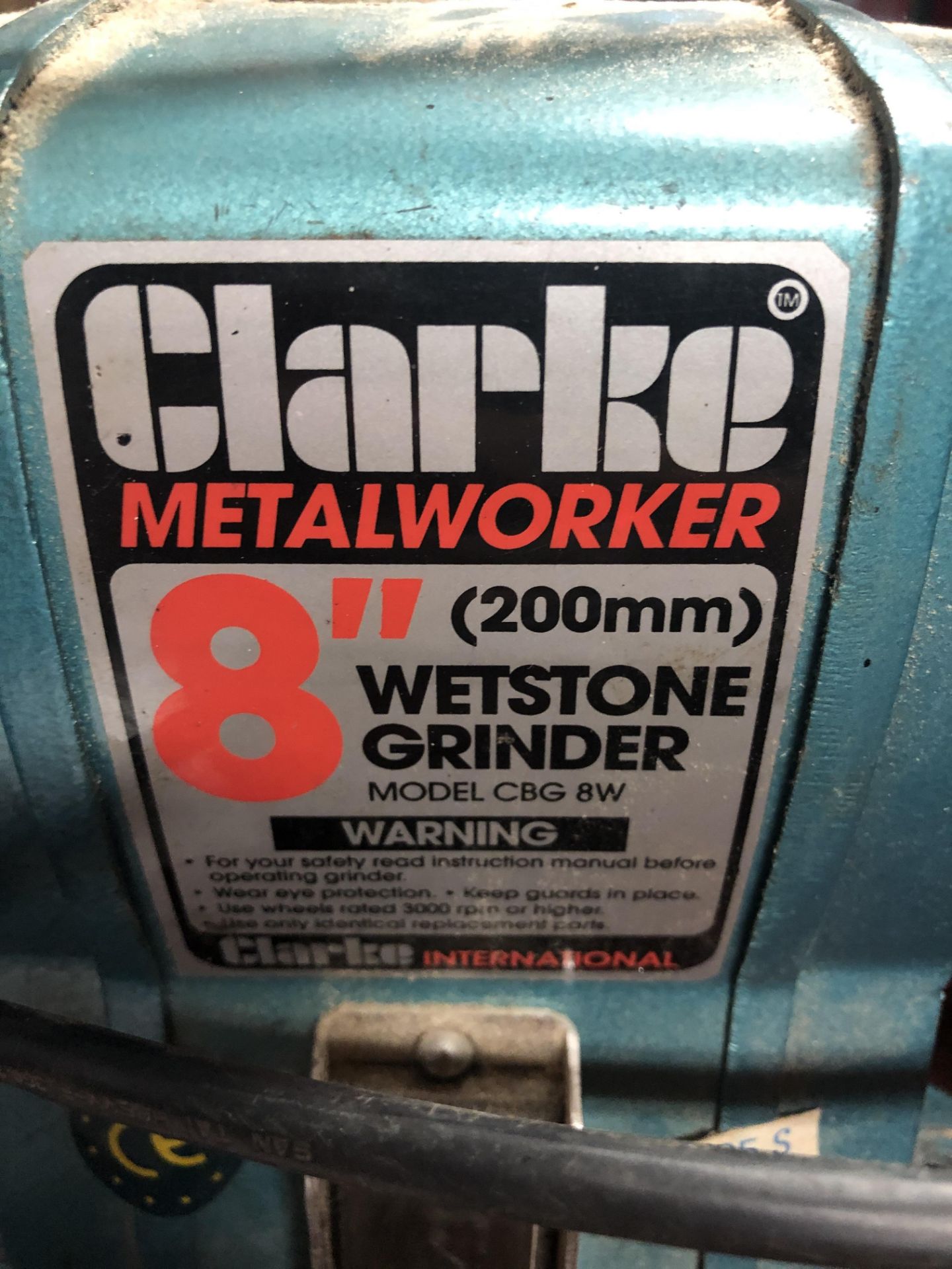 Clarke Metalworker CBG8W Whetstone Bench Grinder - Image 4 of 6