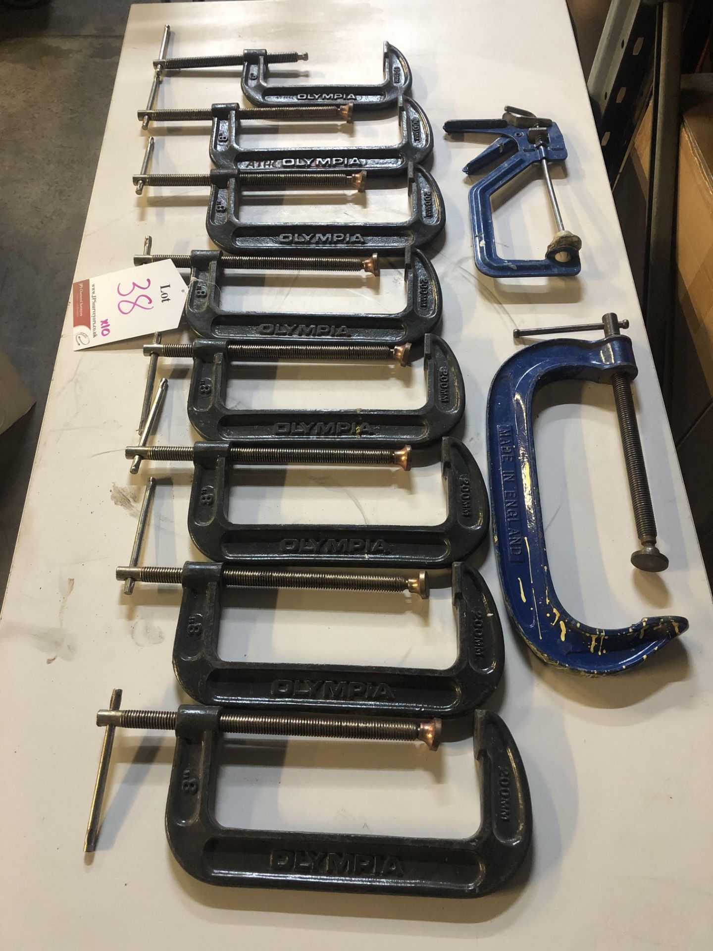 10 x Various Olympia G Clamps - Image 2 of 2