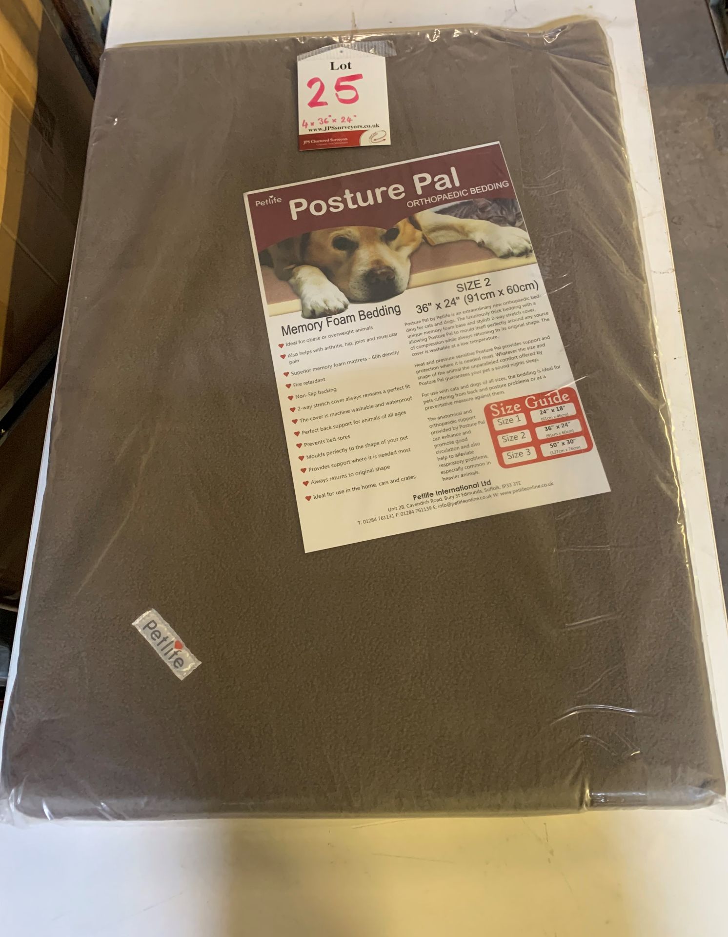 4 x Petlife vet bed posture pal mattress