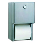 Bobrick stainless steel two roll tissue dispenser