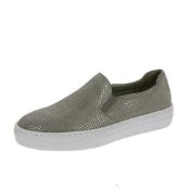 Rieker Punched Metallic Slip On Trainer L5966-42 EU 37 Beige 8 UK Women’s |4059954877356