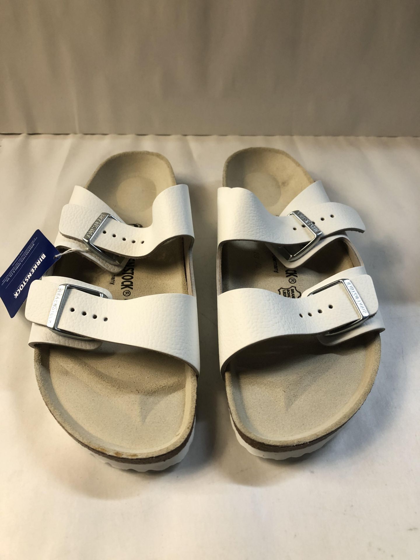 Birkenstock Unisex Adults' Arizona Slim Sandals, White (Weiss), 10.5 UK (Slim) (45 EU) 10.5 UK Unise - Image 3 of 3