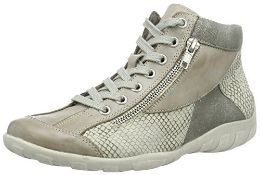 Remonte R3462, Women’s Hi-Top Sneakers, Beige (Steel/kiesel/shark/42), 6.5 UK (40 EU) 6.5 UK Women’s