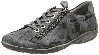 Remonte Women's R3435 Low-Top Sneakers, Grey (Asphalt/Schwarz 45), 3.5 UK 3.5 UK Women’s R3435_45 |4