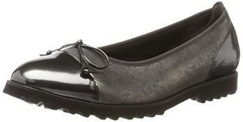 Gabor Women’s Jollys Ballet Flats, Grey (79 Carbone/steel), 3 UK 4 UK Women’s 73.100_79 |40583945428