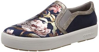 Jana Women's 8-8-24709-22 Loafers, Blue (Navy/Flower 824), 3.5 UK 4 UK Women’s 8-8-24709-22_824 |405