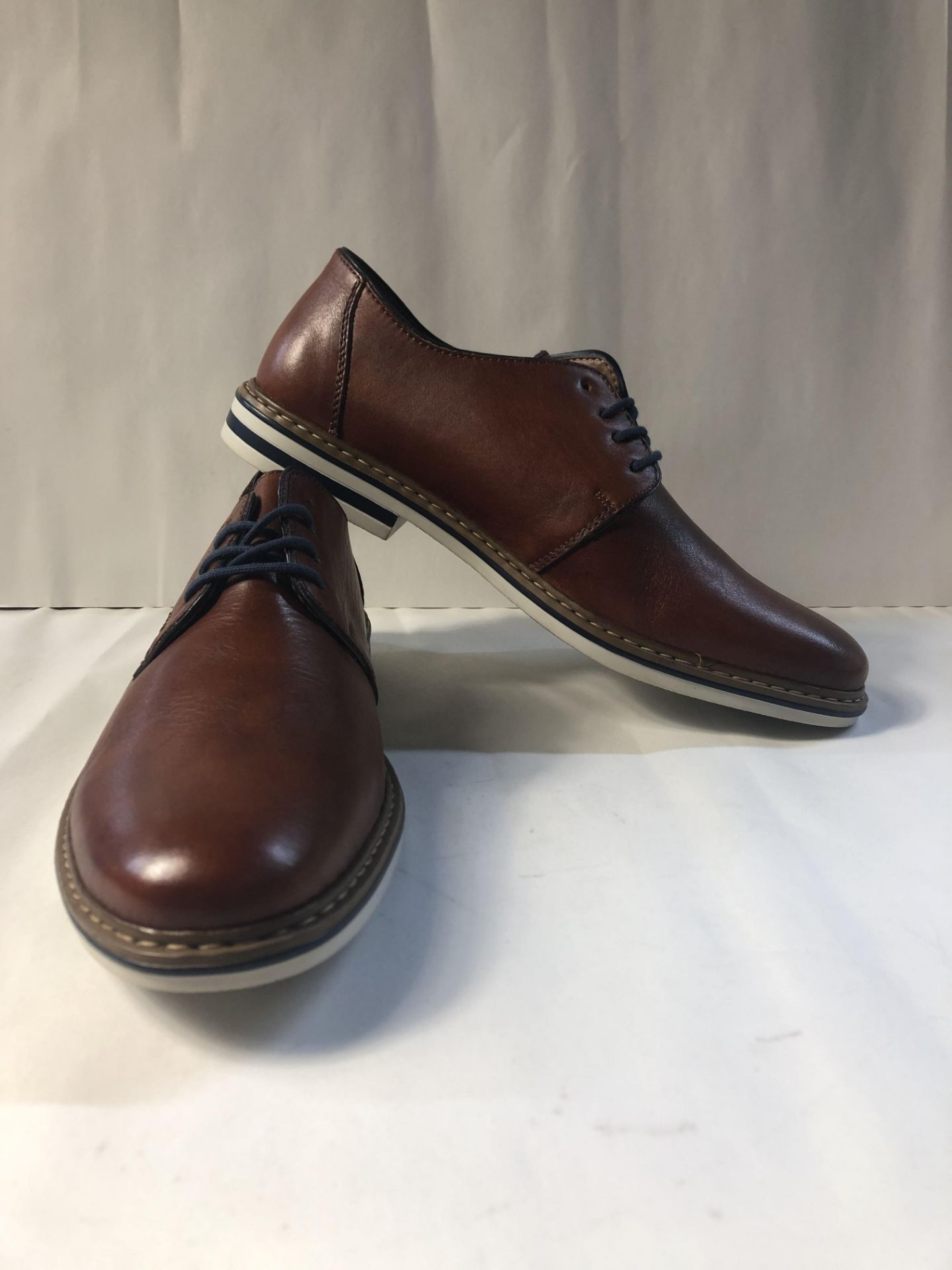 Rieker Men's Leather Lace up Derby Oxford Shoe (B1422-24) Shoetique86821 |4059954592457 - Image 2 of 3