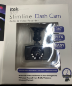 Itek slimline dash cam audio and video recorder