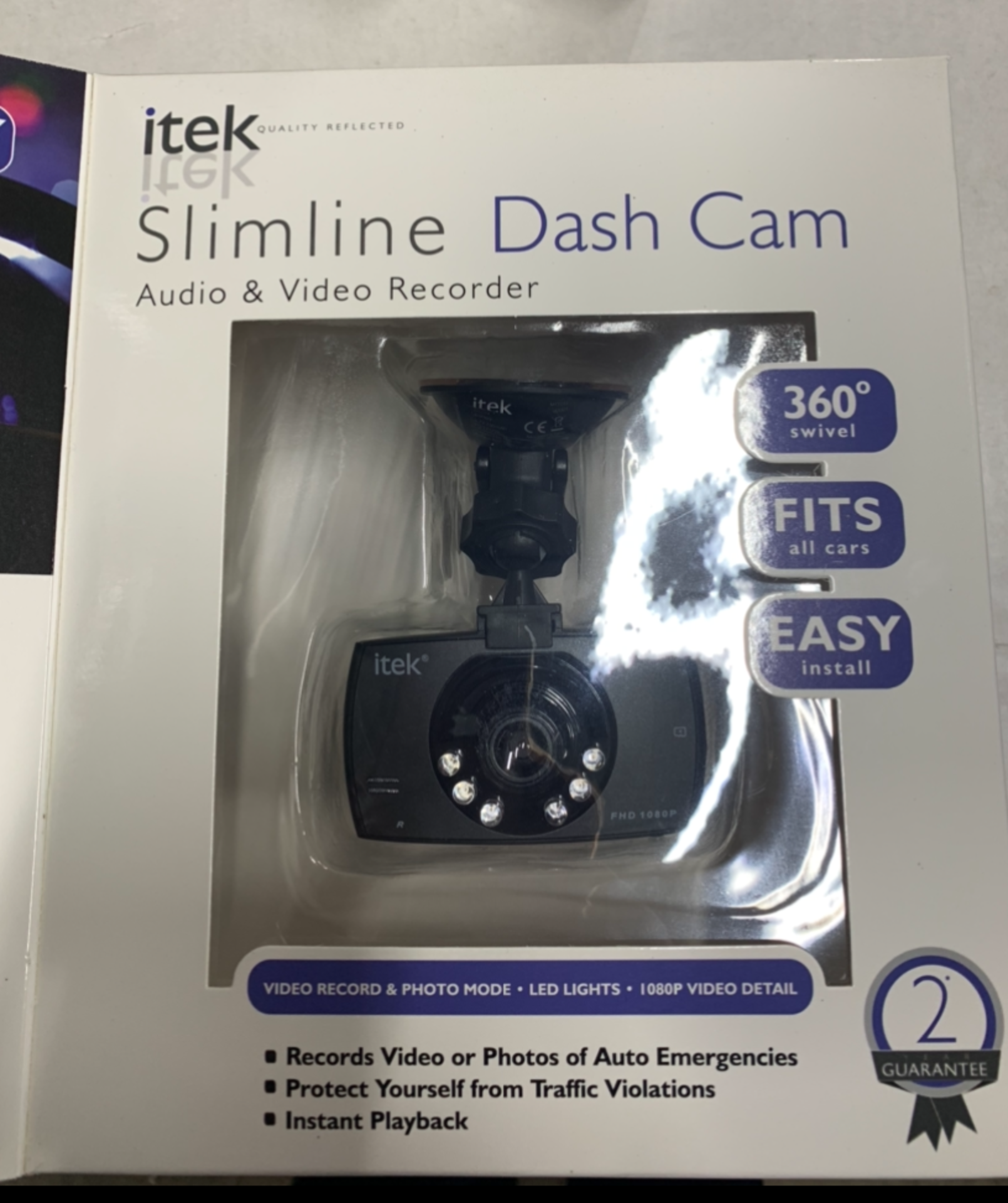 Itek slimline dash cam audio and video recorder