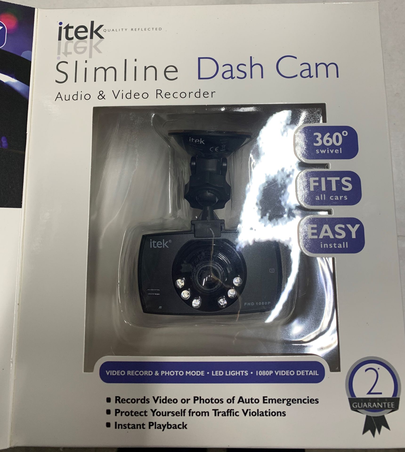 Itek slimline dash cam audio and video recorder
