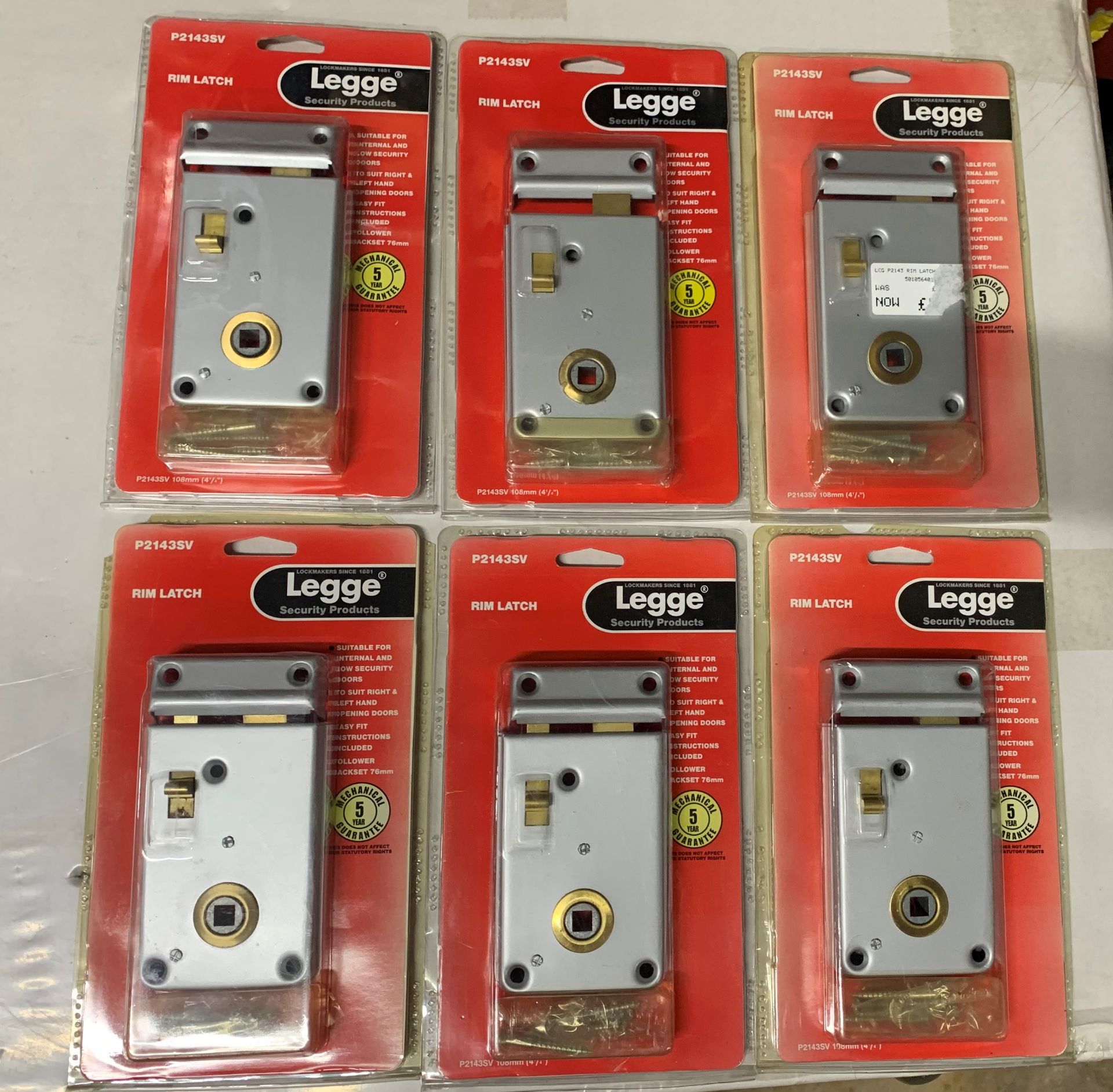 6 x Legge rim latch internal door locks