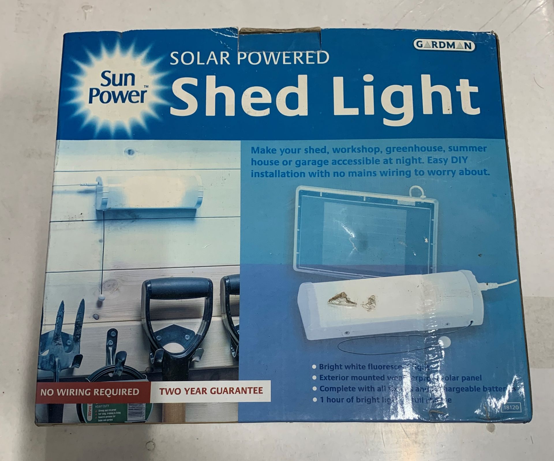 3 x Sun power solar powered shed light's