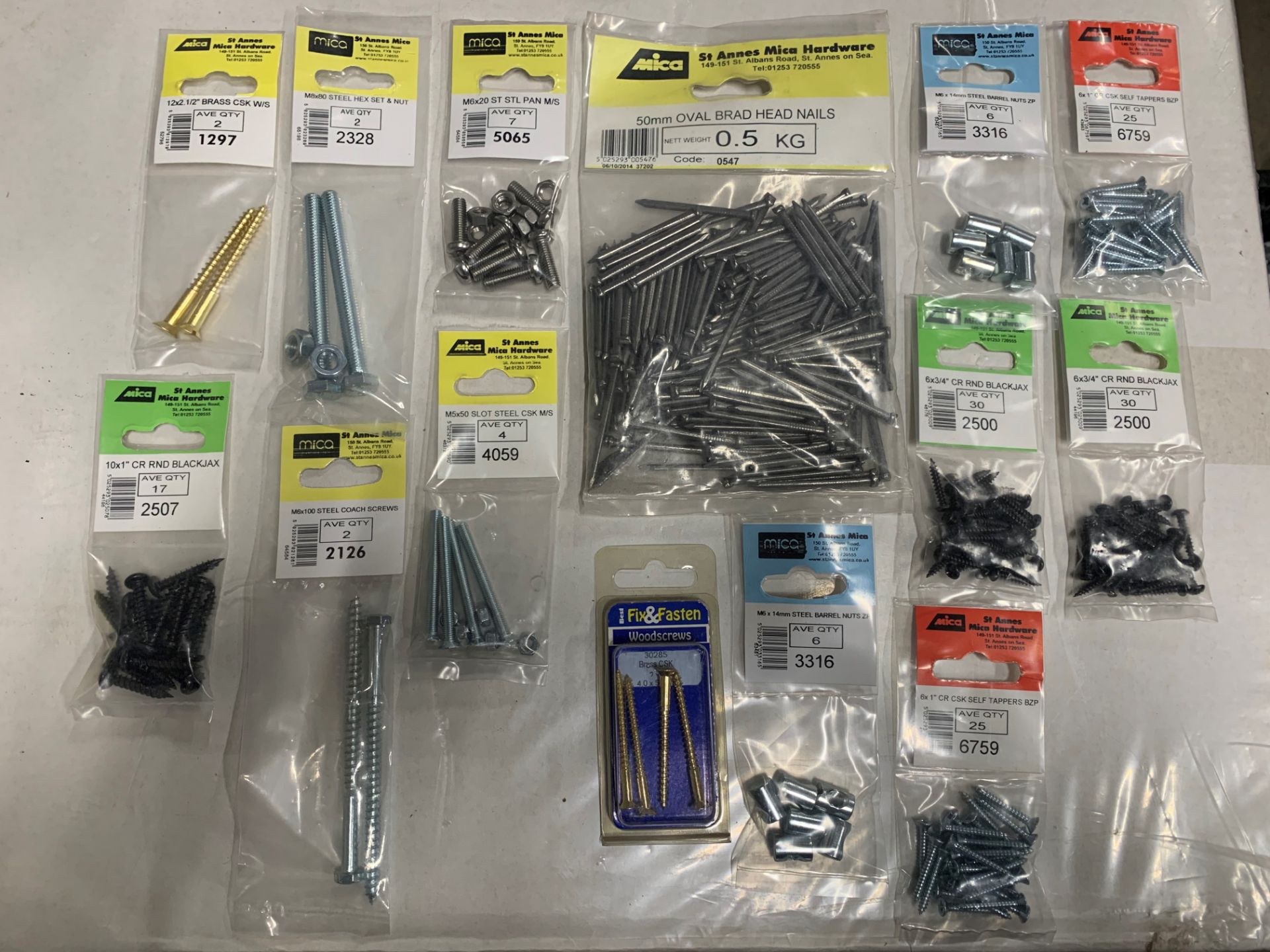 Box contaning single packs of screws,nuts,bolts - Image 2 of 3