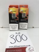 3 x Smok coils 2x V8 baby-Q2 0.440-80w 1x V8 Baby-Q2 0.620-50w BNIB 5 coils per box