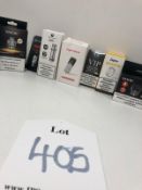 18 x Various vape components as listed