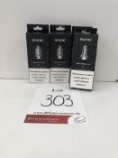 4 x Smok coilc 2x nord 1.4 regular coil 1 x nord ceramic 1.4 coil 1x nord 0.6 mesh coil BNIB 5 coi