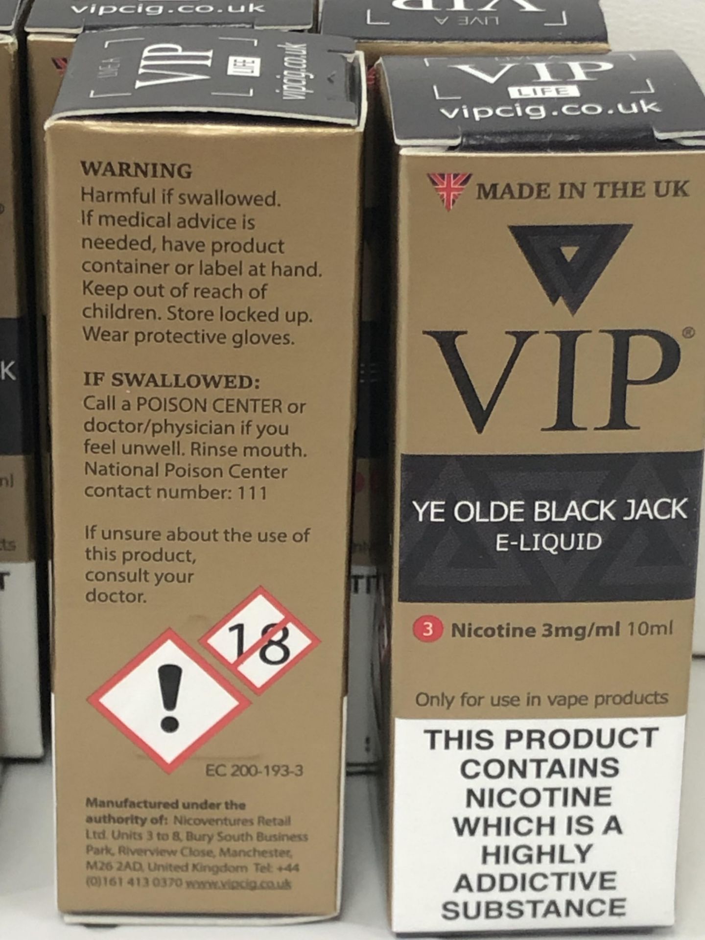 8 x VIP Ye Olde Black Jack 3 Mg/Ml BNIB- 10 ml |5060293884928 - Image 4 of 4