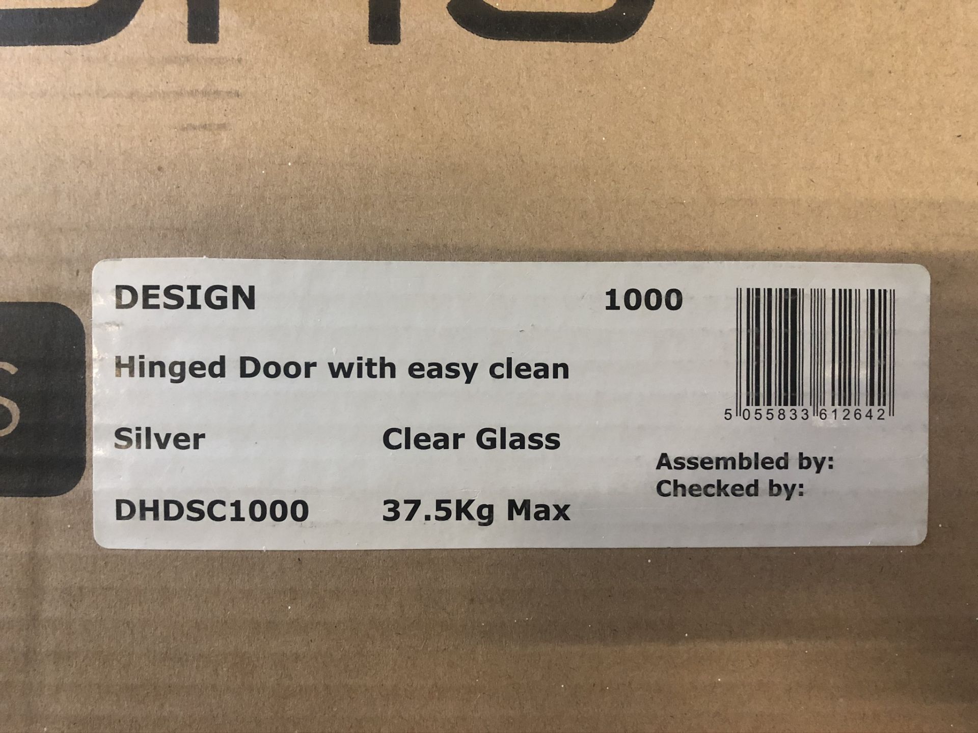 Simpsons Design DHDSC1000 Semi-Framless Hinged Door | Silver - Image 3 of 4