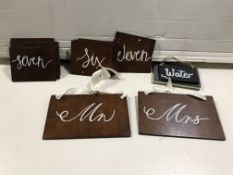 29 various Wooden & Slate Plaques/Chalkboards