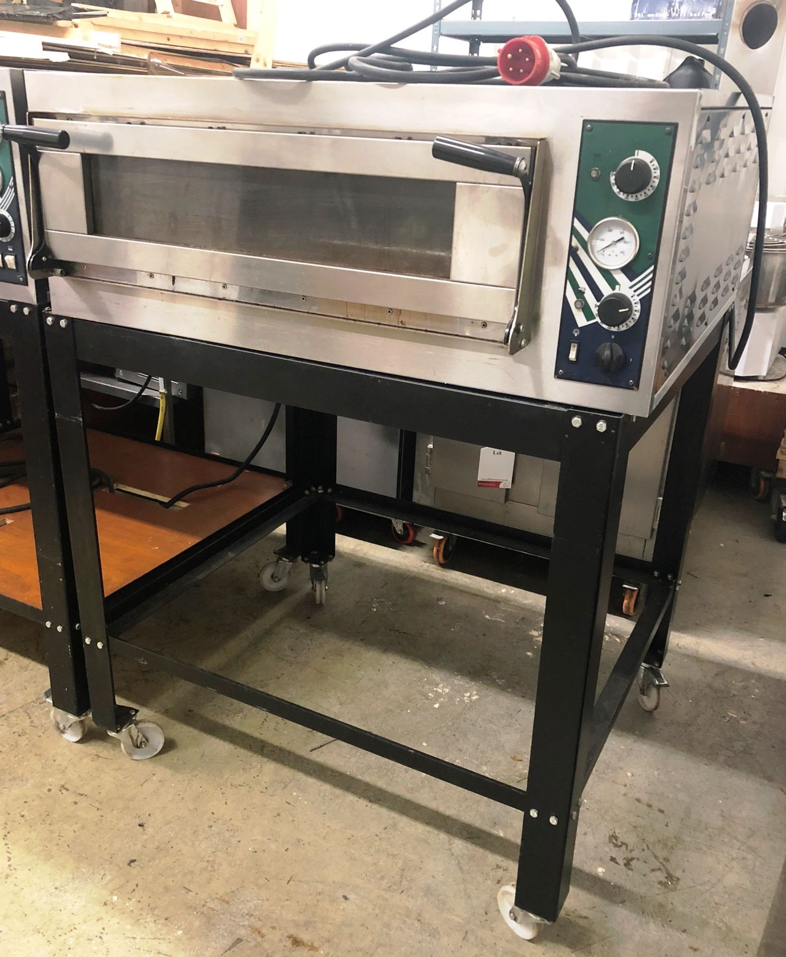 Hostek Dual 4 New Wide Single Deck Pizza Oven on Mobile Stand | YOM: 2018 - Image 3 of 6