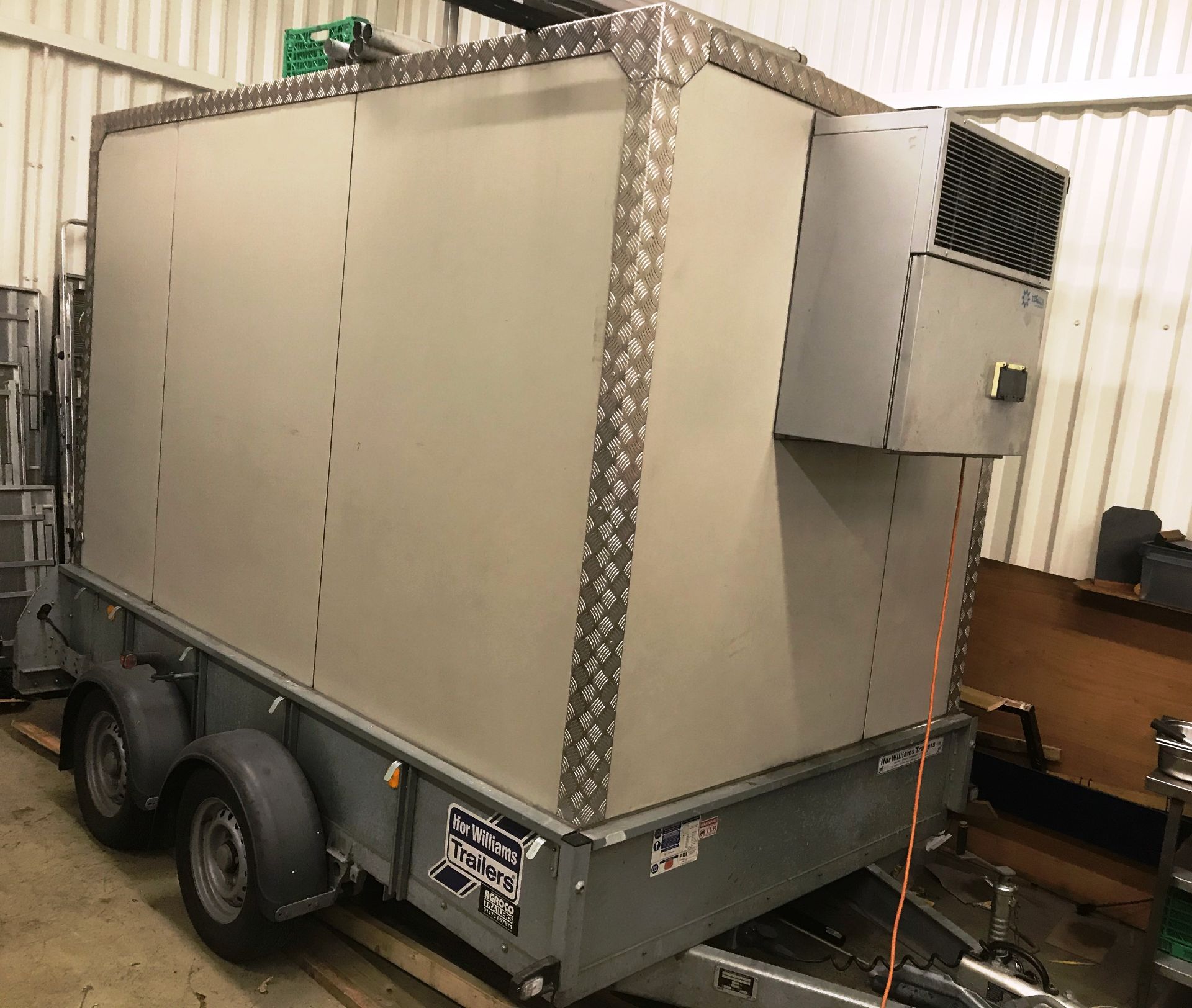 Walk-in Fridge/Freezer on Ifor Williams GD106FF Twin Axle 10 x 6 Trailer | YOM: 2016