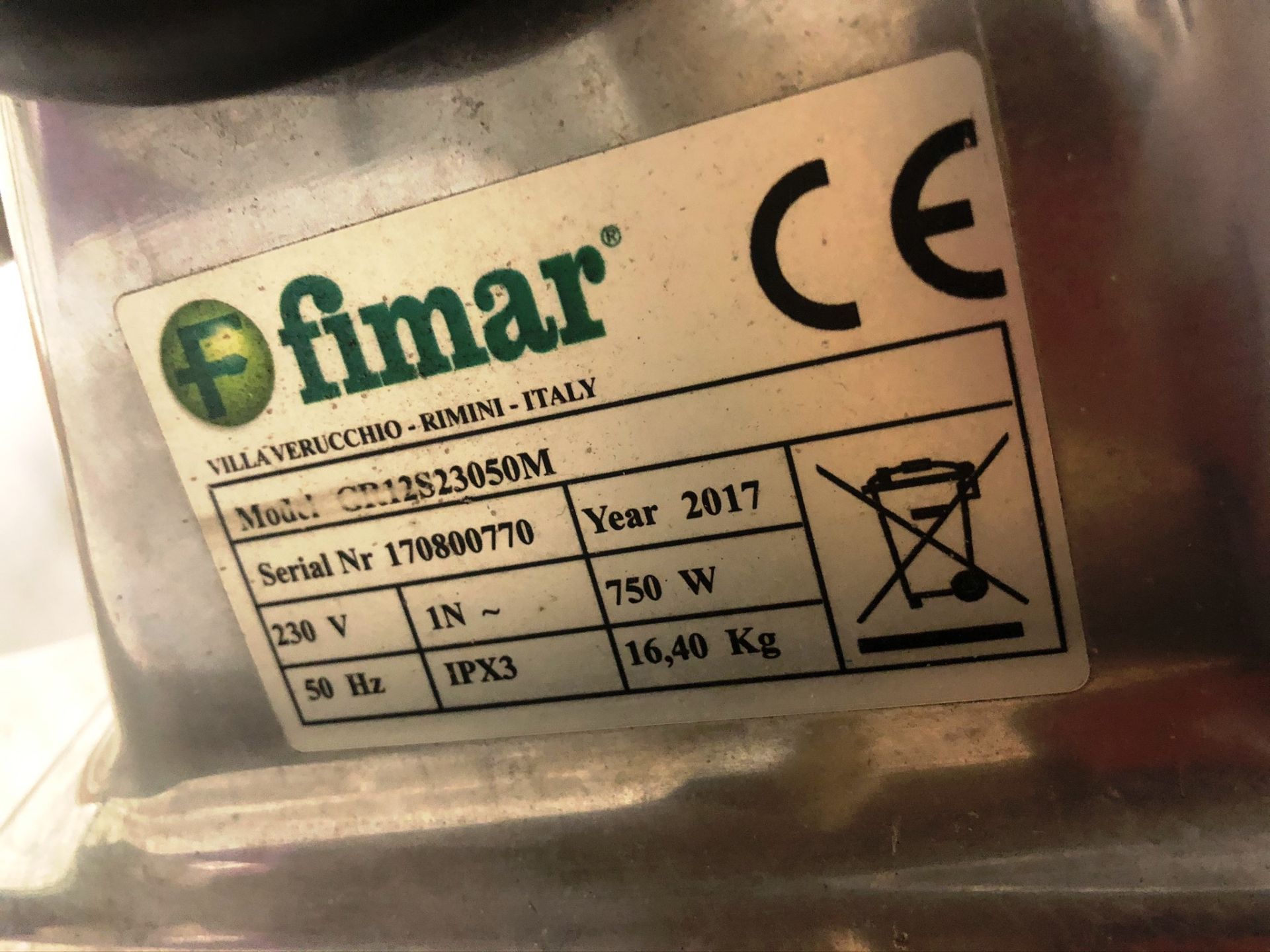 Fimar CR12S23050M Electric Grater | YOM: 2017 - Image 5 of 5