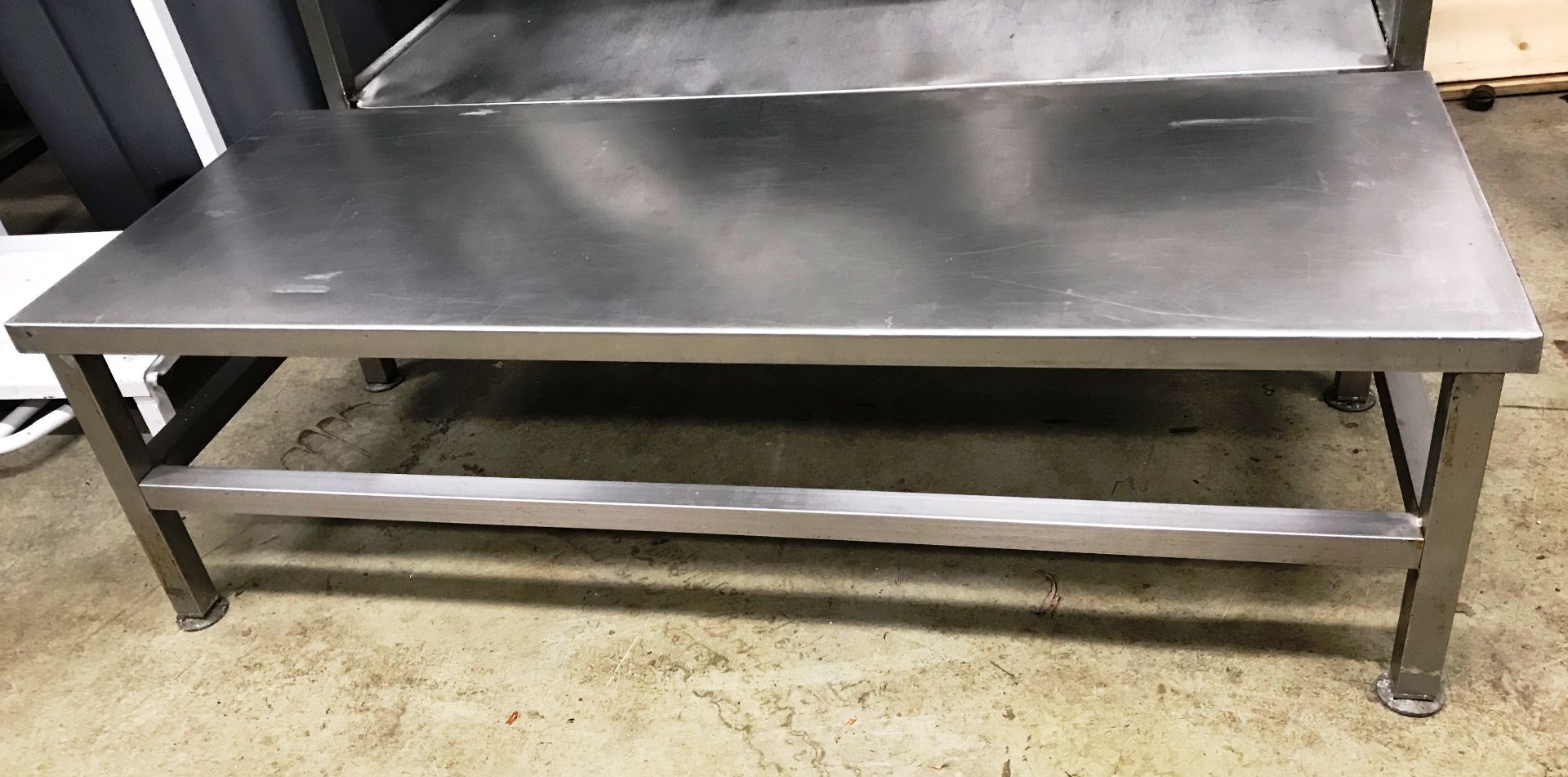 Stainless Steel Low Height Preparation Table | 118cm x 45cm x 34cm