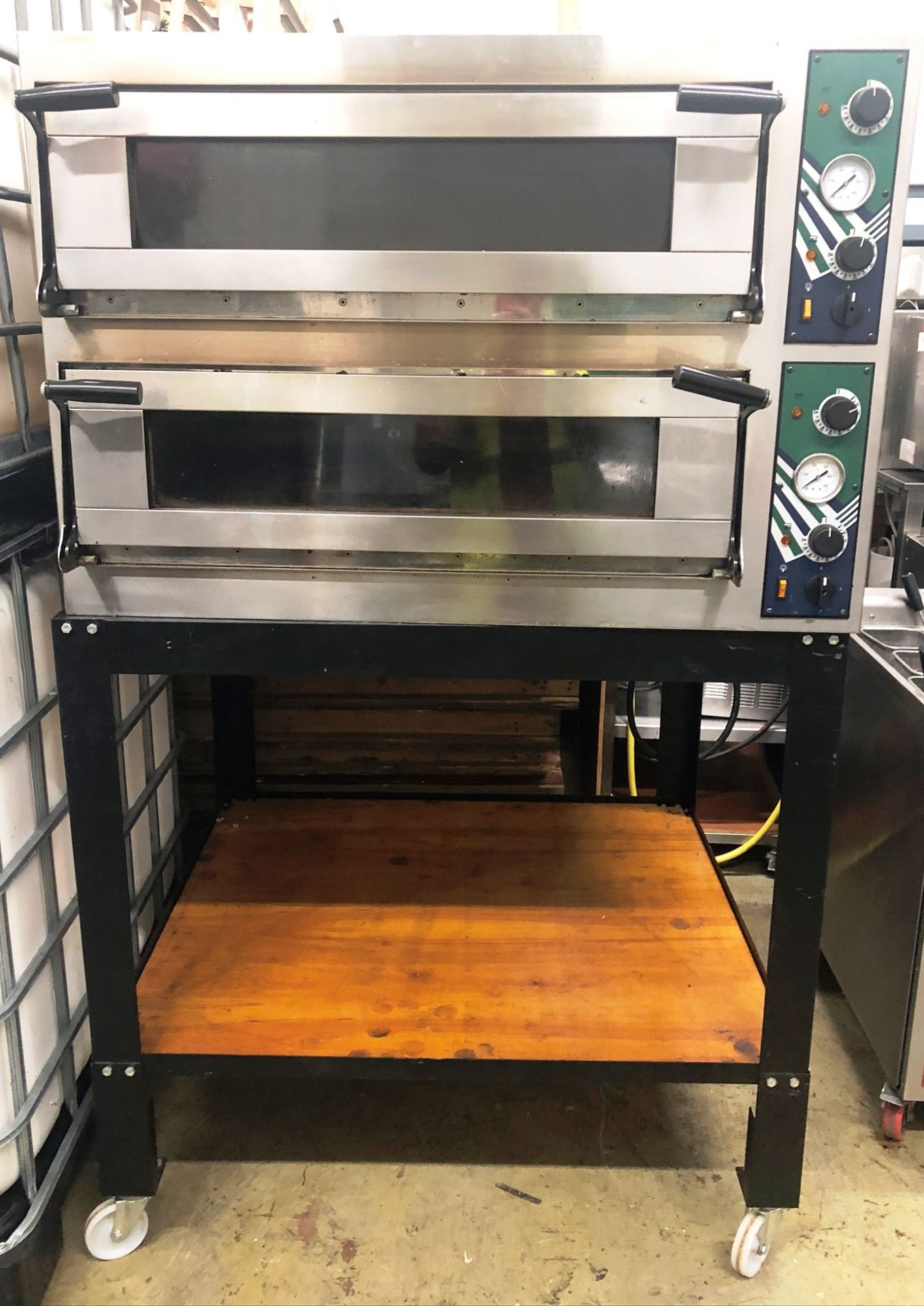 Hostek Trays44 New Glass Twin Deck Pizza Oven on Mobile Stand | 400v | YOM: 2017 - Image 2 of 6