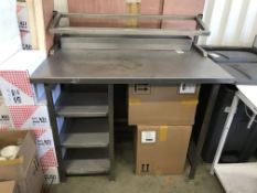 Stainless Steel Preparation Table w/ Ingredient Gantry | 120cm x 70cm x 90cm