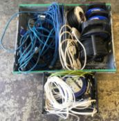 Mixed Lot of Extension Leads & Plugs - As Pictured