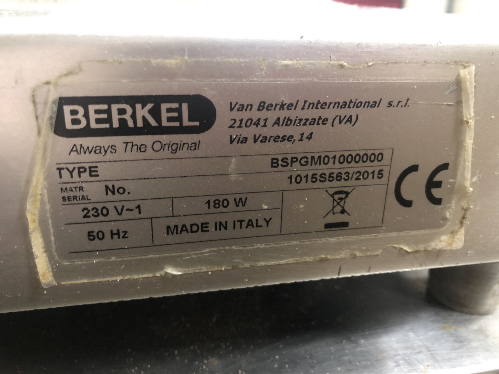 Berkel Futura BSPGM01000000 Electric Meat Slicer | YOM: 2015 - Image 5 of 6